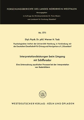 Interpretationsleistungen beim Umgang mit Schiffsradar