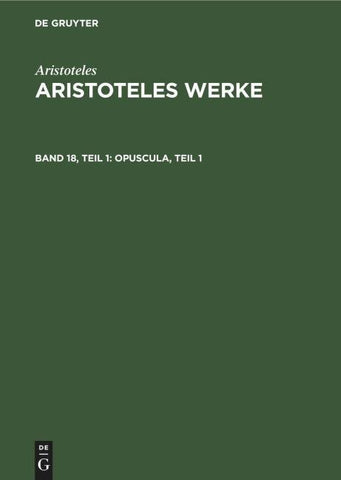 Opuscula, Teil 1