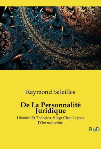 De La Personnalité Juridique