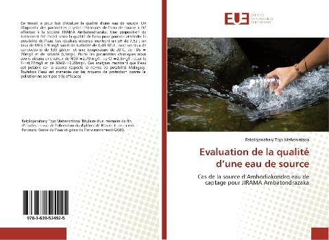 Evaluation de la qualité d'une eau de source