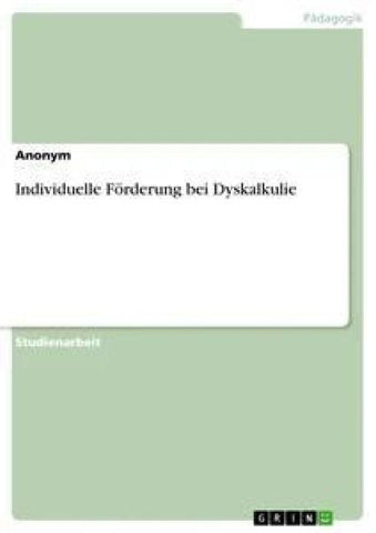 Individuelle Förderung bei Dyskalkulie