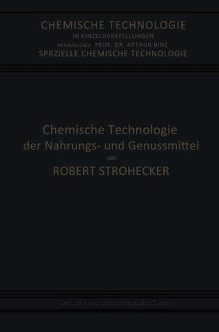 Chemische Technologie der Nahrungs- und Genussmittel