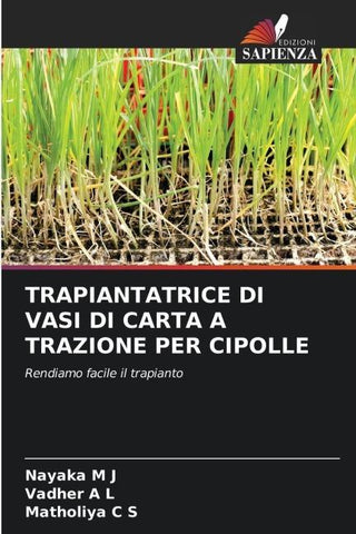 TRAPIANTATRICE DI VASI DI CARTA A TRAZIONE PER CIPOLLE