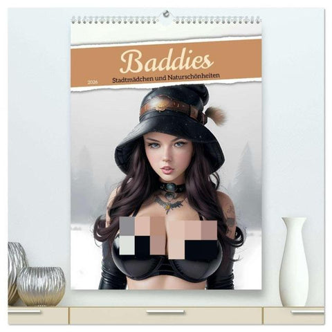 Baddies - Stadtmädchen und Naturschönheiten (hochwertiger Premium Wandkalender 2026 DIN A2 hoch), Kunstdruck in Hochglanz