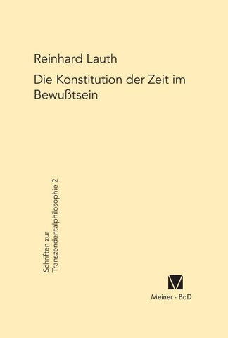 Die Konstitution der Zeit im Bewusstsein