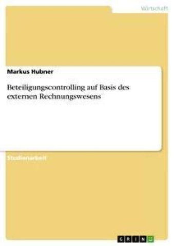 Beteiligungscontrolling auf Basis des externen Rechnungswesens