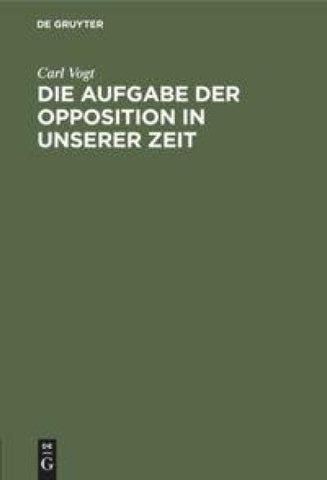 Die Aufgabe der Opposition in unserer Zeit