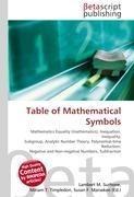 Table of Mathematical Symbols