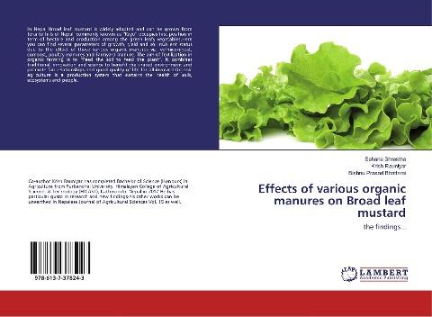 Effects of various organic manures on Broad leaf mustard