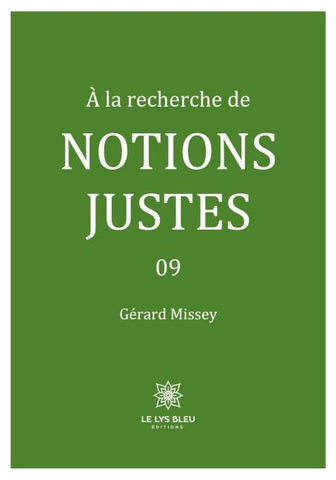 À la recherche de notions justes