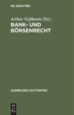 Bank- und Börsenrecht