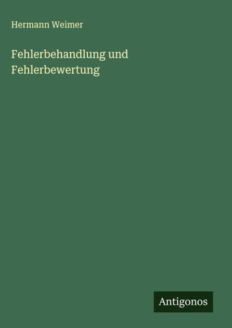 Fehlerbehandlung und Fehlerbewertung