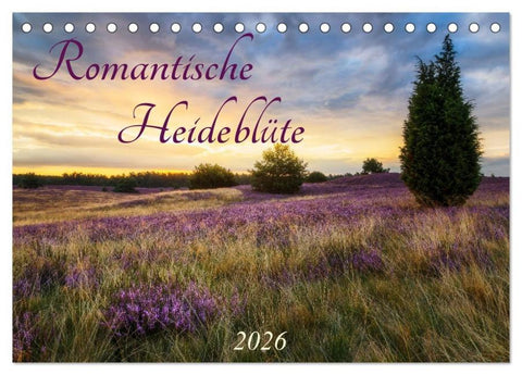 Romantische Heideblüte (Tischkalender 2026 DIN A5 quer), CALVENDO Monatskalender