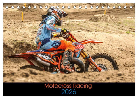 Motocross Racing 2026 (Tischkalender 2026 DIN A5 quer), CALVENDO Monatskalender