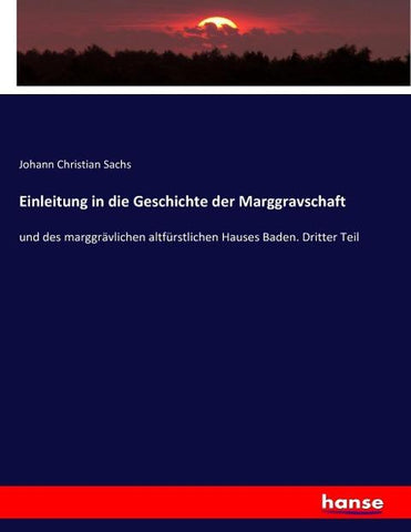 Einleitung in die Geschichte der Marggravschaft