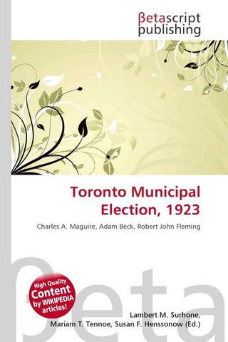 Toronto Municipal Election, 1923