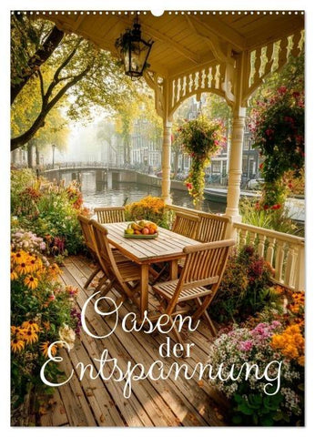 Oasen der Entspannung (Wandkalender 2026 DIN A2 hoch), CALVENDO Monatskalender