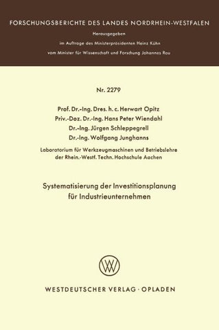 Systematisierung der Investitionsplanung für Industrieunternehmen