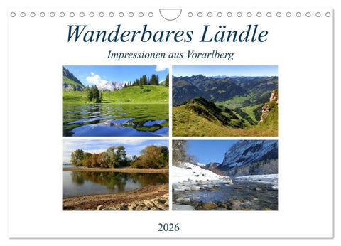 Wanderbares Ländle - Impressionen aus Vorarlberg (Wandkalender 2026 DIN A4 quer), CALVENDO Monatskalender