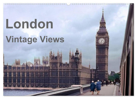 London - Vintage Views (Wandkalender 2026 DIN A2 quer), CALVENDO Monatskalender