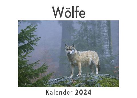Wölfe (Wandkalender 2024, Kalender DIN A4 quer, Monatskalender im Querformat mit Kalendarium, Das perfekte Geschenk)