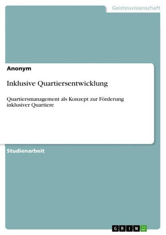 Inklusive Quartiersentwicklung