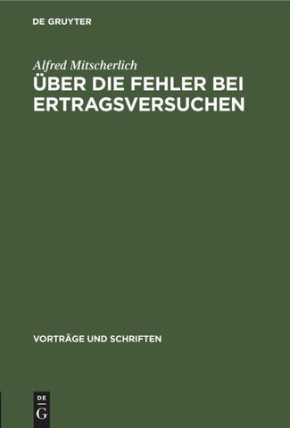 Über die Fehler bei Ertragsversuchen
