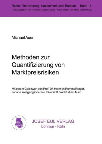 Methoden zur Quantifizierung von Marktpreisrisiken