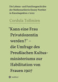 "Kann eine Frau Privatdozentin werden?" – die Umfrage des Preußischen Kultusministeriums zur Habilitation von Frauen 1907
