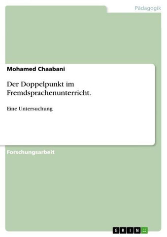 Der Doppelpunkt im Fremdsprachenunterricht.