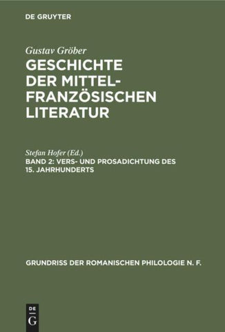 Vers- und Prosadichtung des 15. Jahrhunderts