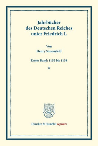 Jahrbücher des Deutschen Reiches unter Friedrich I.