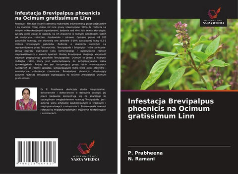 Infestacja Brevipalpus phoenicis na Ocimum gratissimum Linn