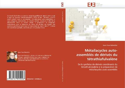 Métallacycles auto-assemblés de dérivés du tétrathiafulvalène