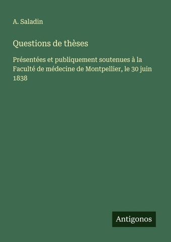 Questions de thèses