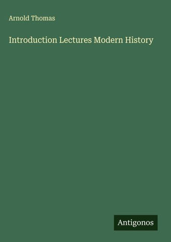 Introduction Lectures Modern History