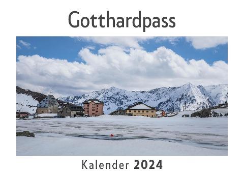 Gotthardpass (Wandkalender 2024, Kalender DIN A4 quer, Monatskalender im Querformat mit Kalendarium, Das perfekte Geschenk)