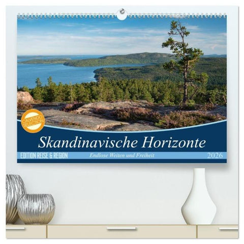 Skandinavische Horizonte (hochwertiger Premium Wandkalender 2026 DIN A2 quer), Kunstdruck in Hochglanz