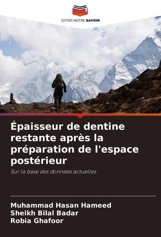Épaisseur de dentine restante après la préparation de l'espace postérieur
