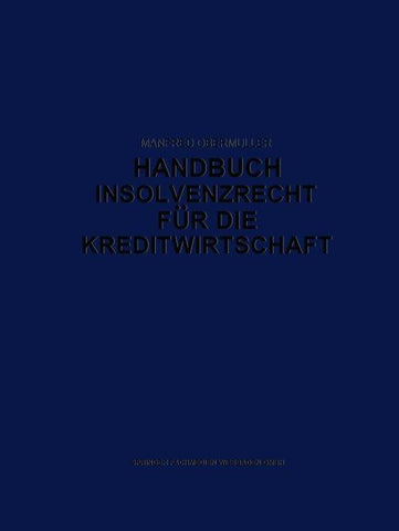 Handbuch Insolvenzrecht für die Kreditwirtschaft