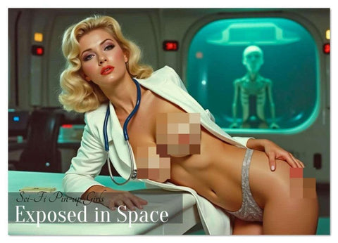 Sci-Fi Pin-up Girls - Exposed in Space (Wandkalender 2026 DIN A3 quer), CALVENDO Monatskalender