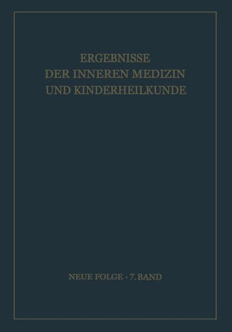 Ergebnisse der Inneren Medizin und Kinderheilkunde