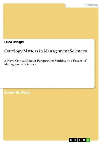 Ontology Matters in Management Sciences
