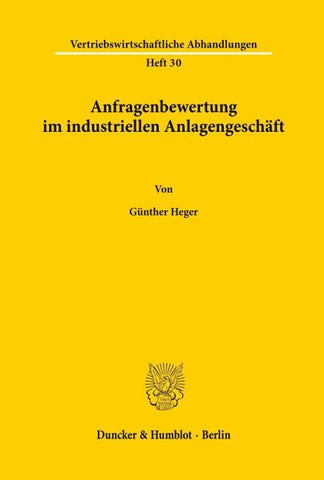 Anfragenbewertung im industriellen Anlagengeschäft.
