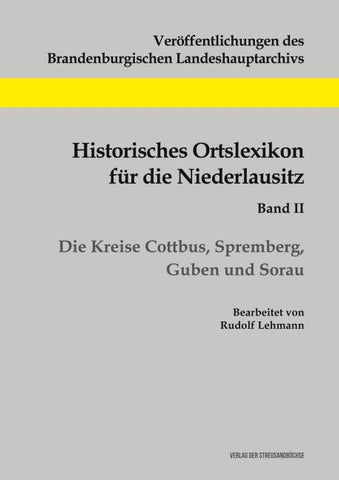 Historisches Ortslexikon für die Niederlausitz, Band II