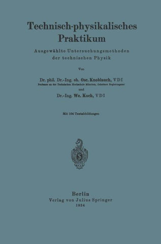 Technisch-physikalisches Praktikum