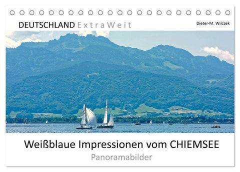Weißblaue Impressionen vom Chiemsee (Tischkalender 2026 DIN A5 quer), CALVENDO Monatskalender