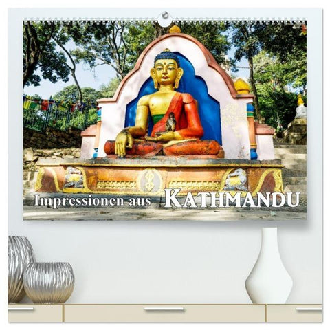 Impressionen aus Kathmandu (hochwertiger Premium Wandkalender 2026 DIN A2 quer), Kunstdruck in Hochglanz