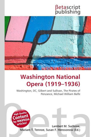 Washington National Opera (1919-1936)