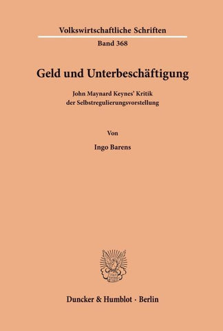 Geld und Unterbeschäftigung.